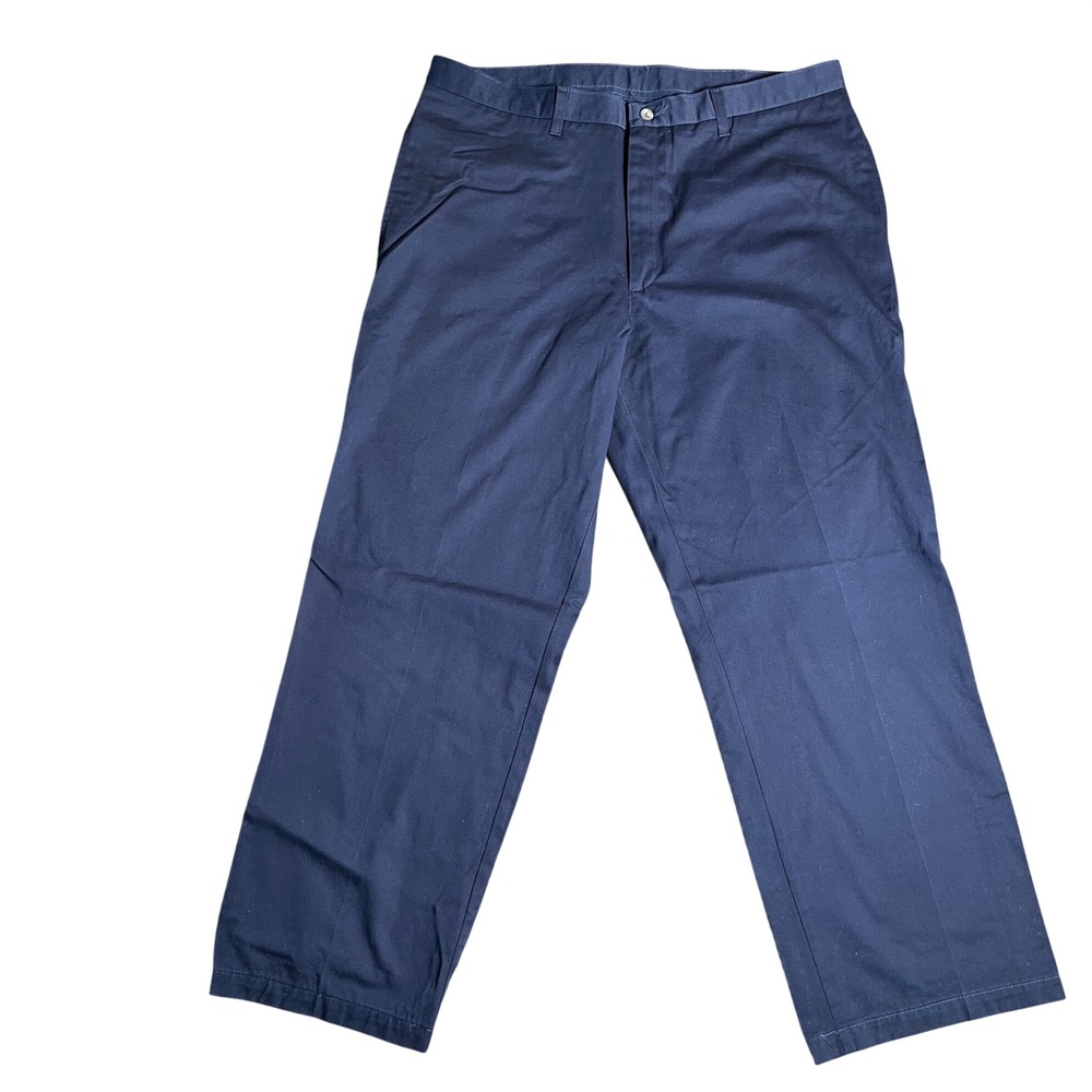 Timber Creek Wrangler Mens Navy Blue Chino Pants 40x30 Straight Leg 100% Cotton